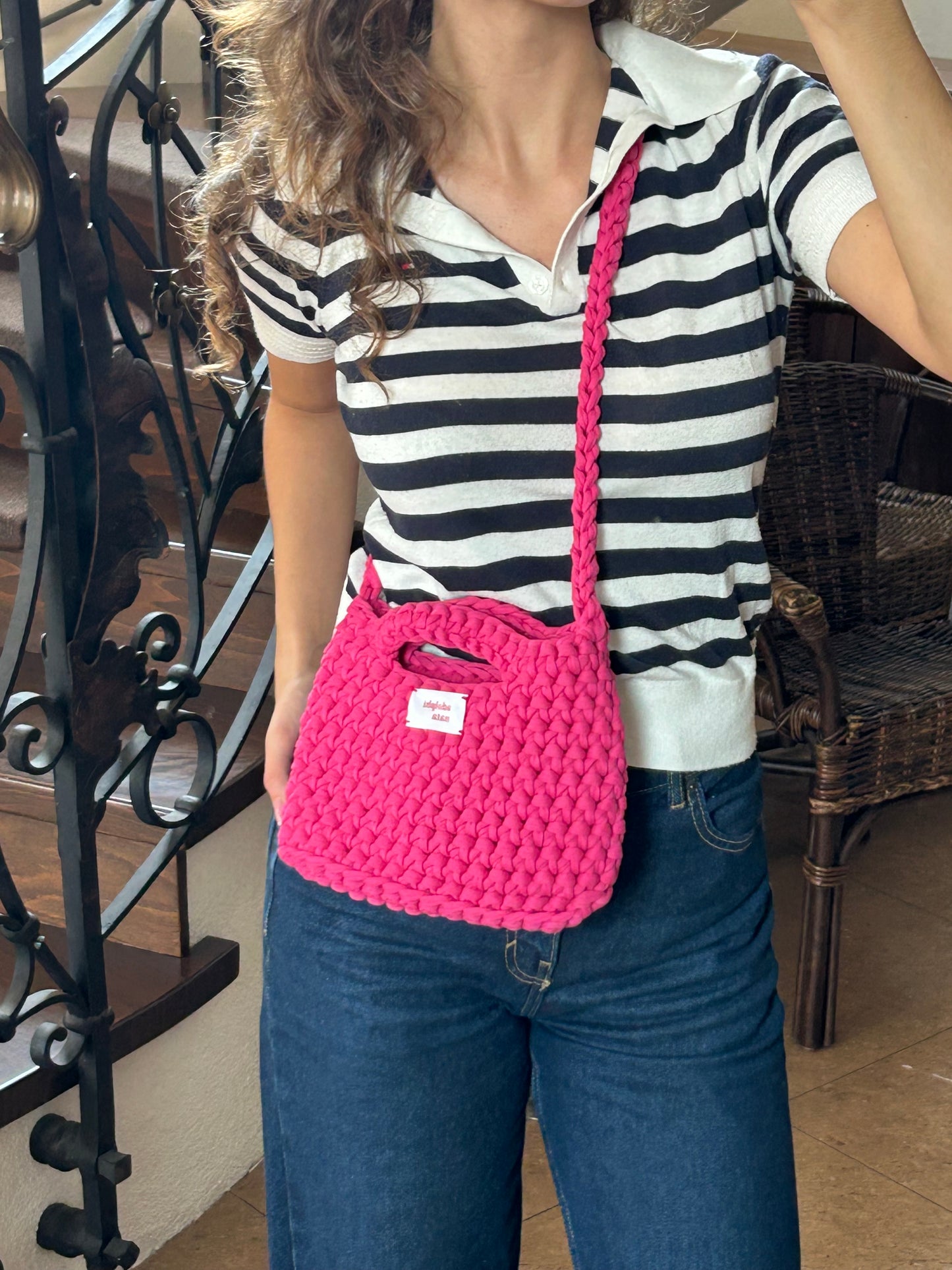 SKLADEM: crossbody mini bag hot pink