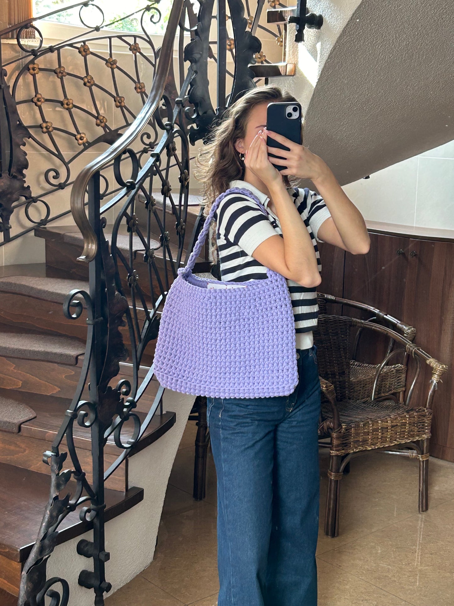 SKLADEM: ester bag L lavender