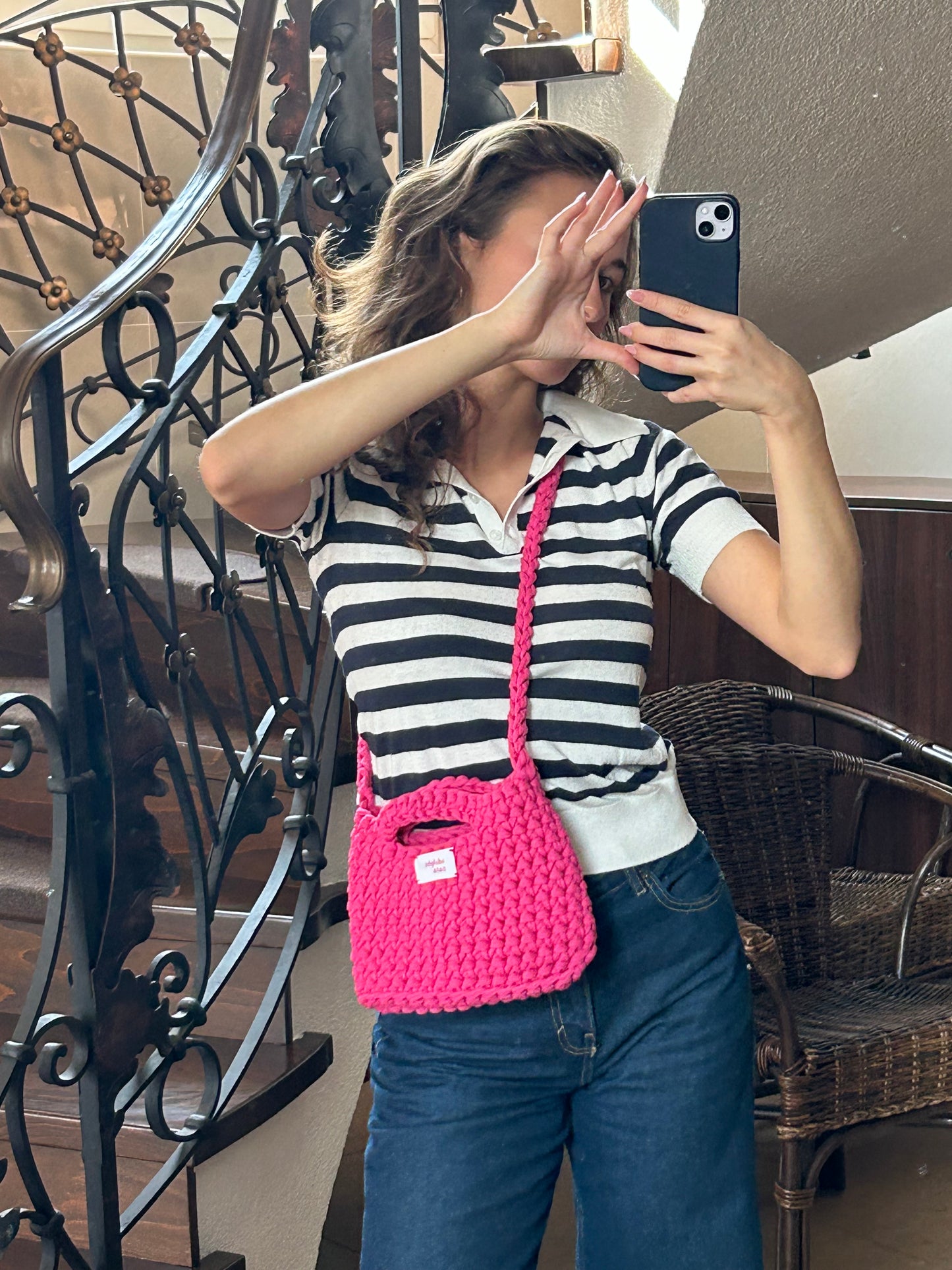 SKLADEM: crossbody mini bag hot pink